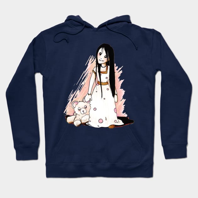 Creepy Doll Girl... and Friend Hoodie by FishWithATopHat